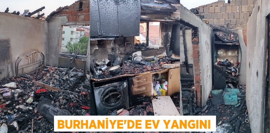 Burhaniye’de ev yangını