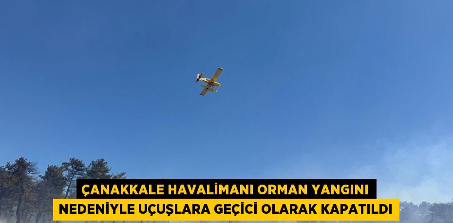 Çanakkale Havalimanı orman yangını nedeniyle uçuşlara geçici olarak kapatıldı