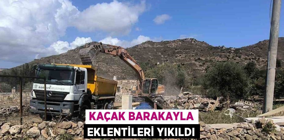 KAÇAK BARAKAYLA EKLENTİLERİ YIKILDI