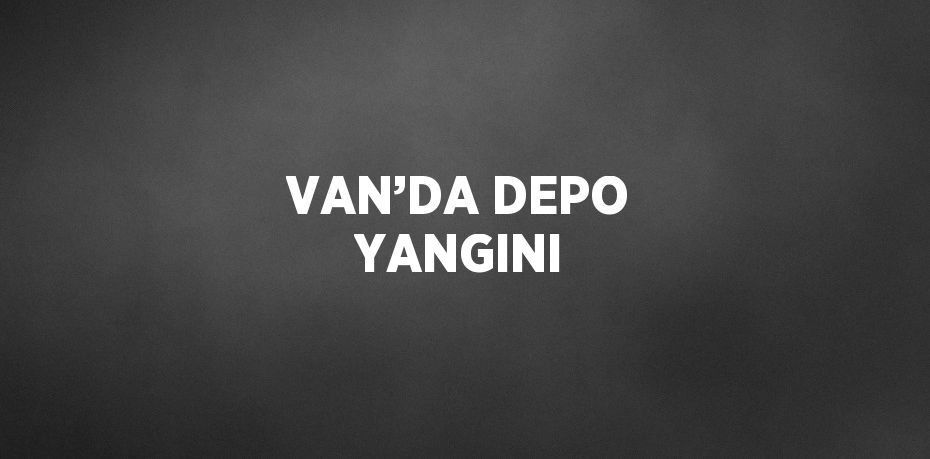 VAN’DA DEPO YANGINI