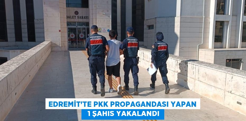 EDREMİT’TE PKK PROPAGANDASI YAPAN   1 ŞAHIS YAKALANDI