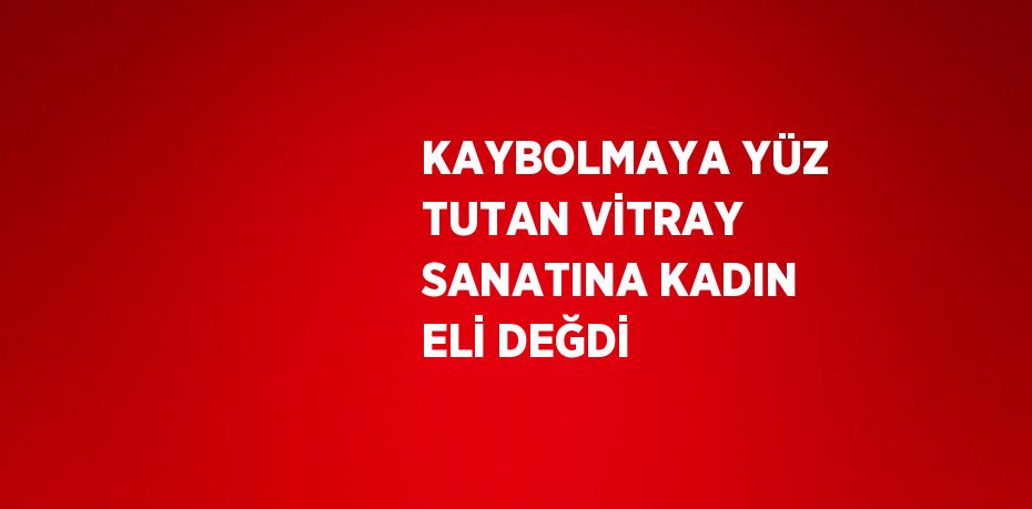 KAYBOLMAYA YÜZ TUTAN VİTRAY SANATINA KADIN ELİ DEĞDİ