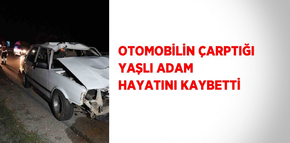 OTOMOBİLİN ÇARPTIĞI YAŞLI ADAM HAYATINI KAYBETTİ