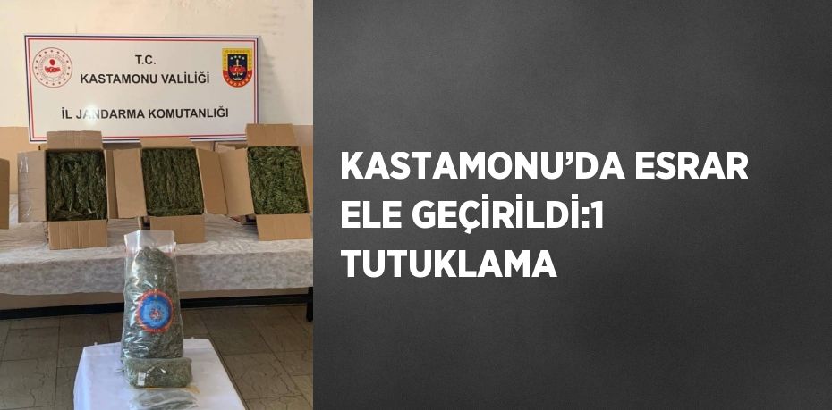 KASTAMONU’DA ESRAR ELE GEÇİRİLDİ:1 TUTUKLAMA