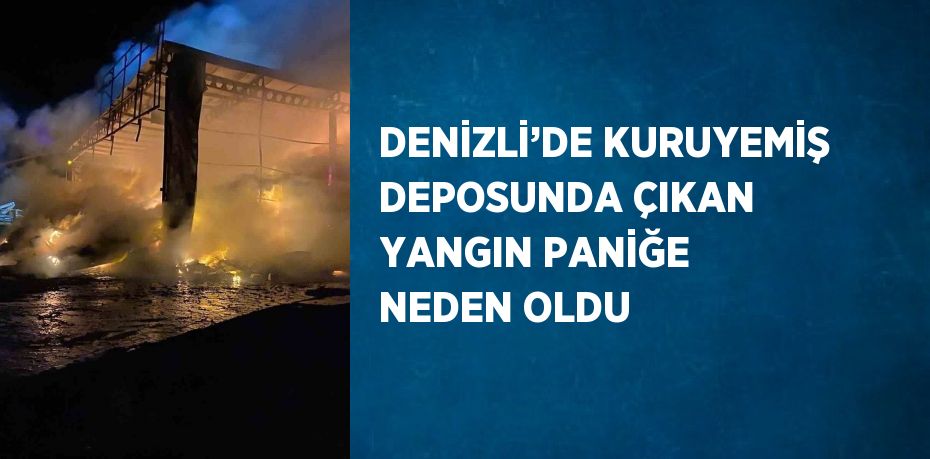 DENİZLİ’DE KURUYEMİŞ DEPOSUNDA ÇIKAN YANGIN PANİĞE NEDEN OLDU