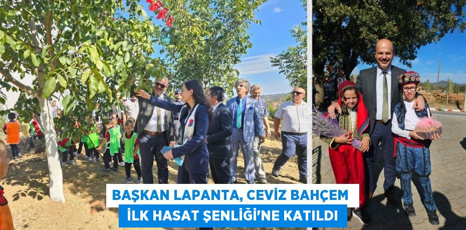 BAŞKAN LAPANTA, CEVİZ BAHÇEM   İLK HASAT ŞENLİĞİ’NE KATILDI