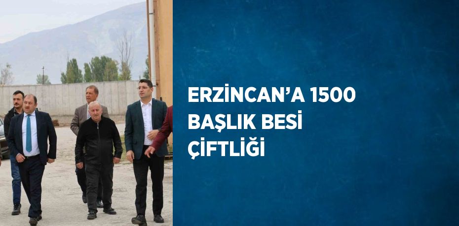 ERZİNCAN’A 1500 BAŞLIK BESİ ÇİFTLİĞİ