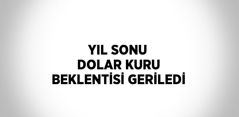 YIL SONU DOLAR KURU BEKLENTİSİ GERİLEDİ