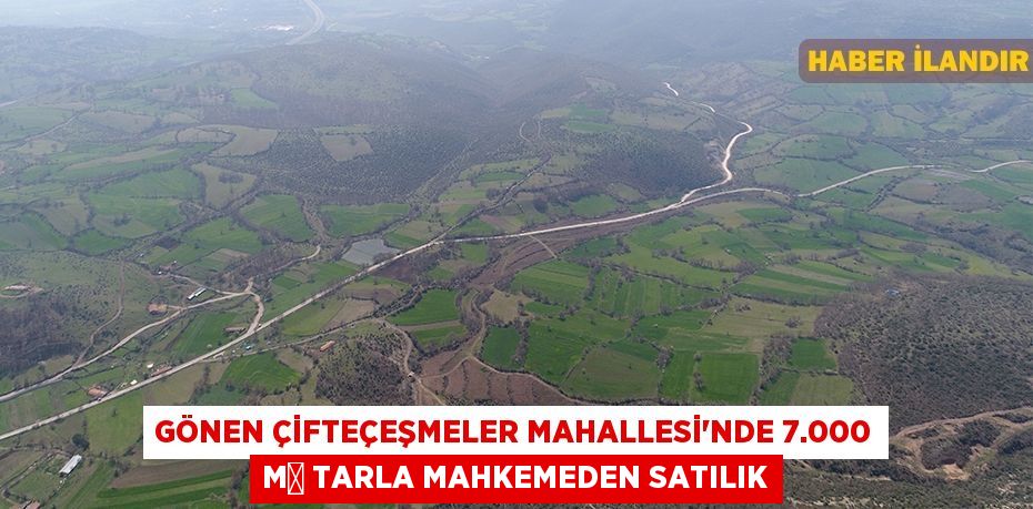 Gönen Çifteçeşmeler Mahallesi'nde 7.000 m² tarla mahkemeden satılık