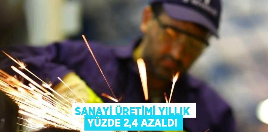 SANAYİ ÜRETİMİ YILLIK YÜZDE 2,4 AZALDI