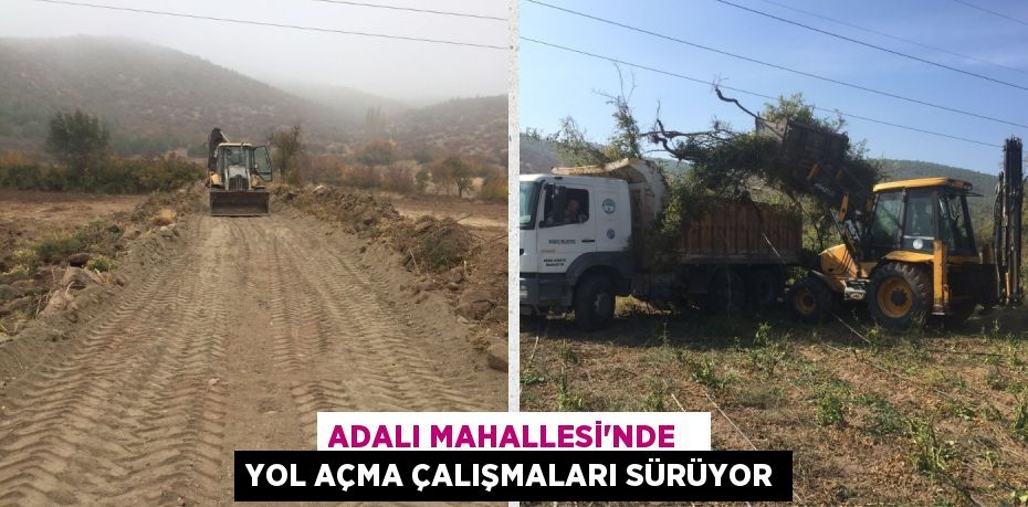 ADALI MAHALLESİ’NDE   YOL AÇMA ÇALIŞMALARI SÜRÜYOR