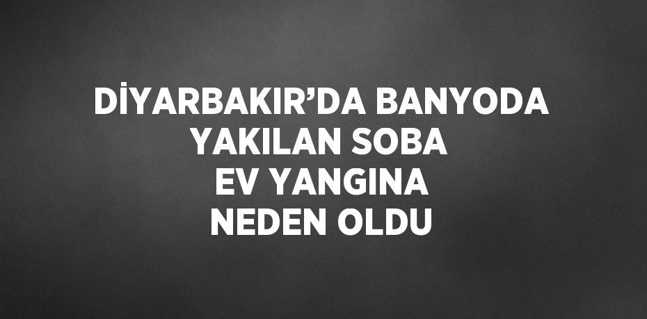 DİYARBAKIR’DA BANYODA YAKILAN SOBA EV YANGINA NEDEN OLDU