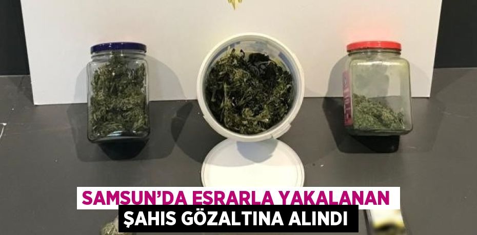 SAMSUN’DA ESRARLA YAKALANAN ŞAHIS GÖZALTINA ALINDI