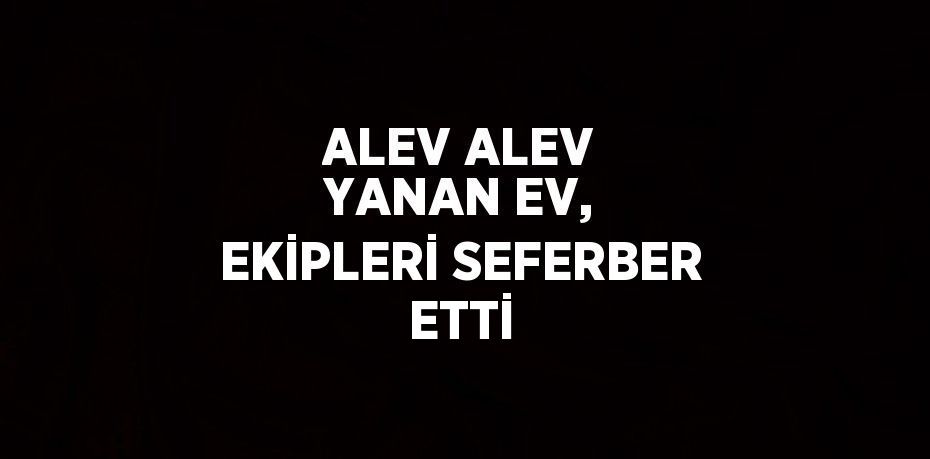 ALEV ALEV YANAN EV, EKİPLERİ SEFERBER ETTİ