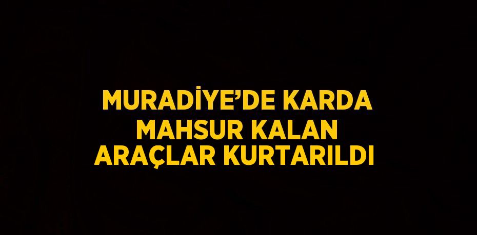 MURADİYE’DE KARDA MAHSUR KALAN ARAÇLAR KURTARILDI