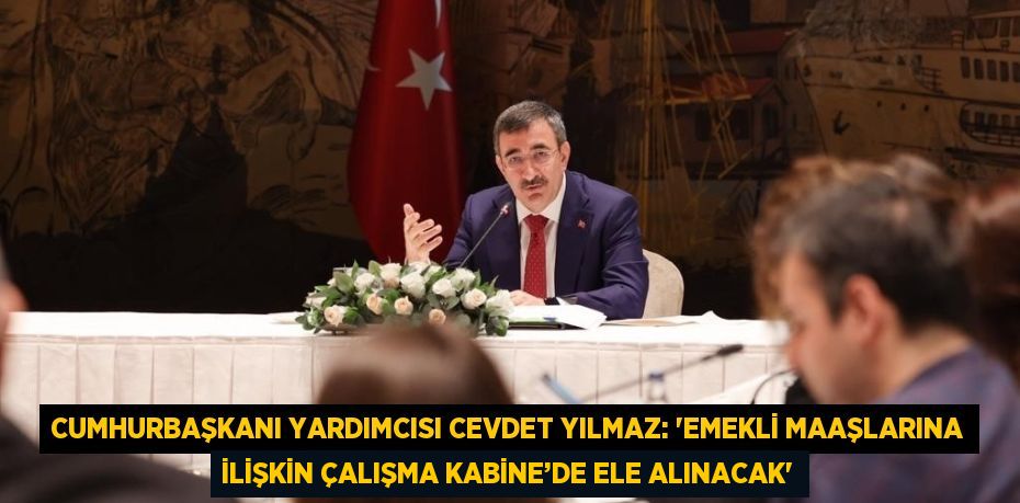 CUMHURBAŞKANI YARDIMCISI CEVDET YILMAZ: 'EMEKLİ MAAŞLARINA İLİŞKİN ÇALIŞMA KABİNE’DE ELE ALINACAK'