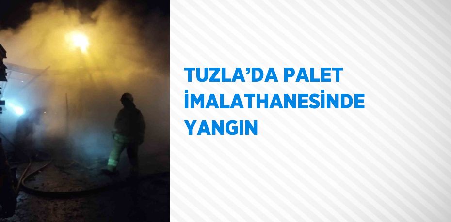 TUZLA’DA PALET İMALATHANESİNDE YANGIN