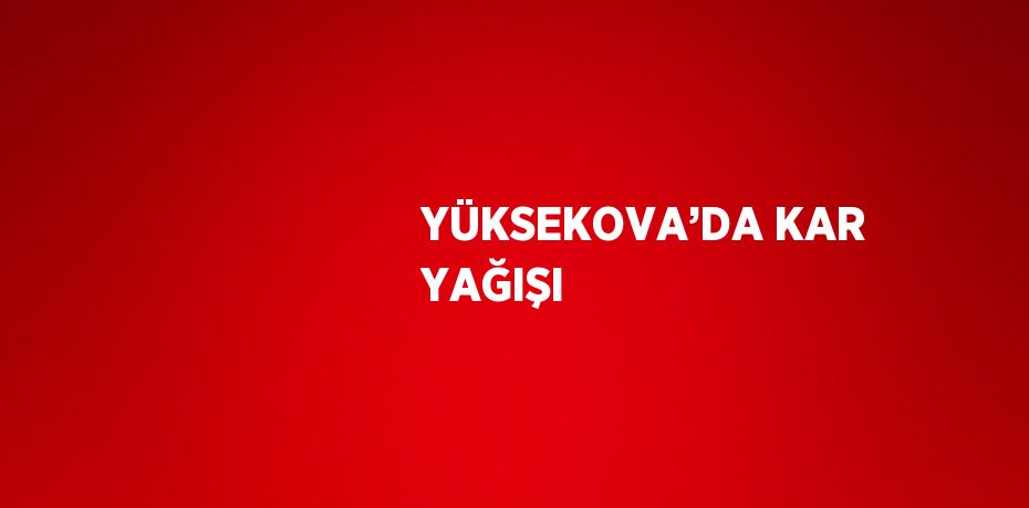 YÜKSEKOVA’DA KAR YAĞIŞI