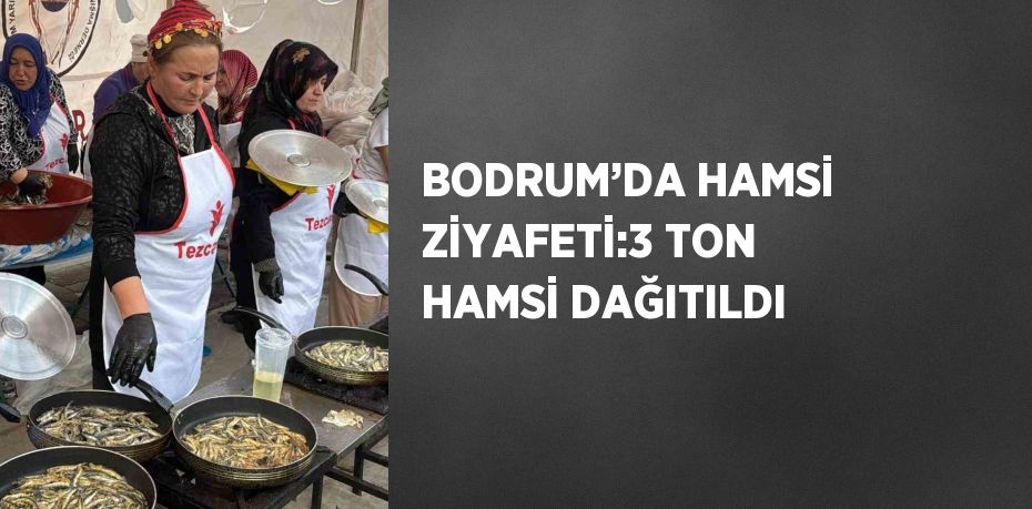 BODRUM’DA HAMSİ ZİYAFETİ:3 TON HAMSİ DAĞITILDI