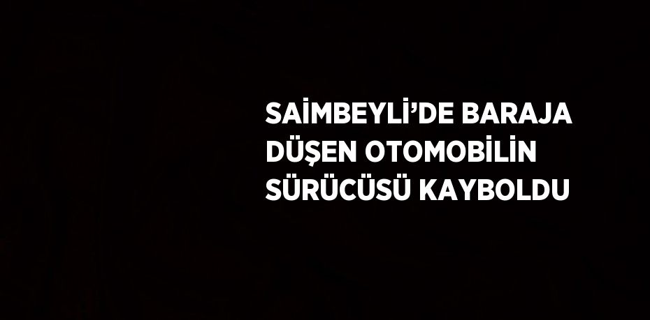 SAİMBEYLİ’DE BARAJA DÜŞEN OTOMOBİLİN SÜRÜCÜSÜ KAYBOLDU