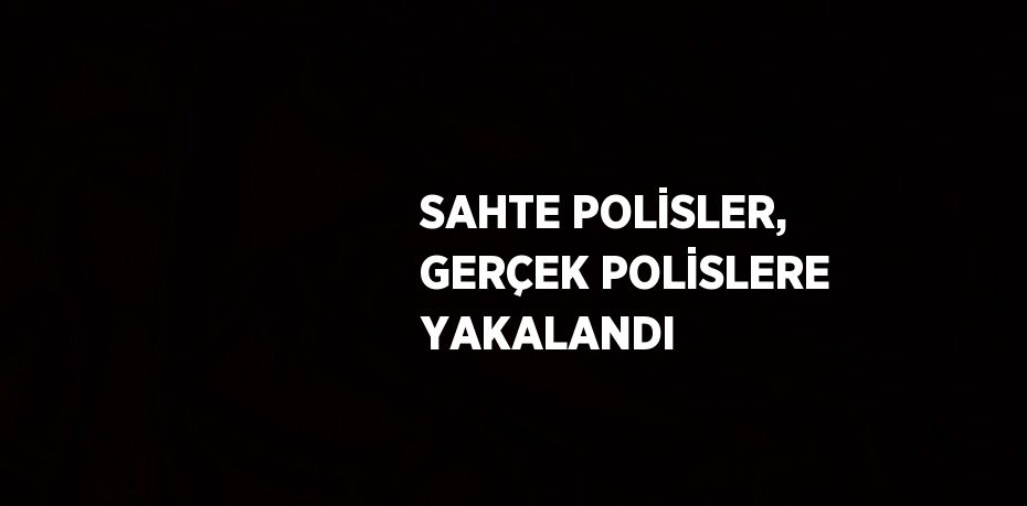 SAHTE POLİSLER, GERÇEK POLİSLERE YAKALANDI