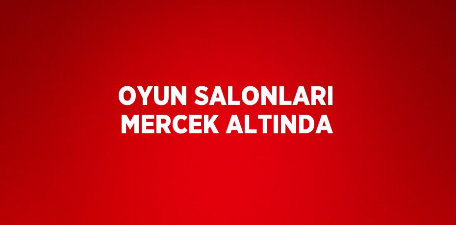 OYUN SALONLARI MERCEK ALTINDA