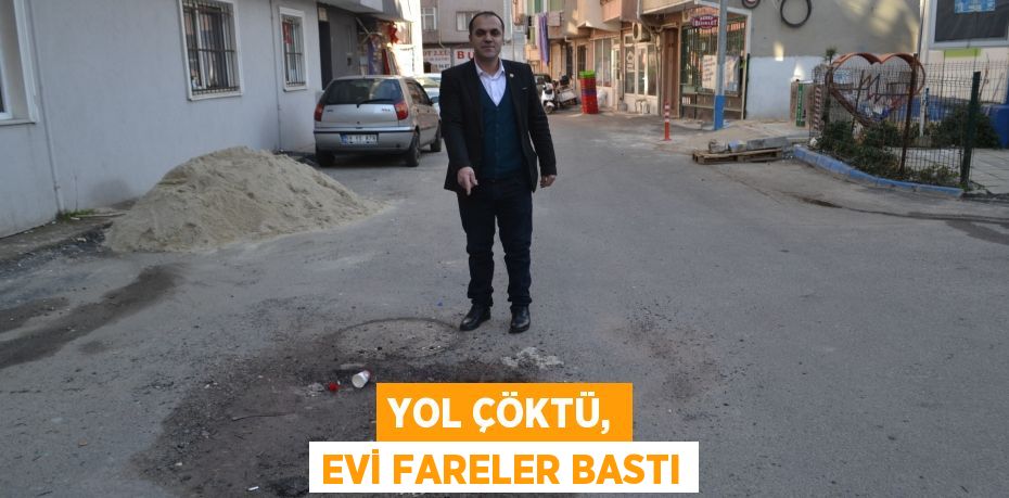 Yol çöktü, evi fareler bastı