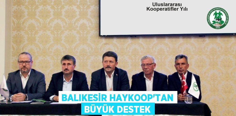 BALIKESİR HAYKOOP'TAN BÜYÜK DESTEK