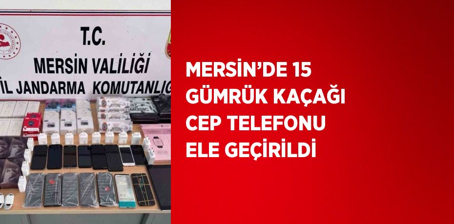 MERSİN’DE 15 GÜMRÜK KAÇAĞI CEP TELEFONU ELE GEÇİRİLDİ