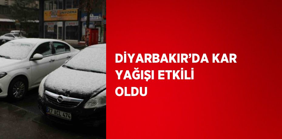 DİYARBAKIR’DA KAR YAĞIŞI ETKİLİ OLDU