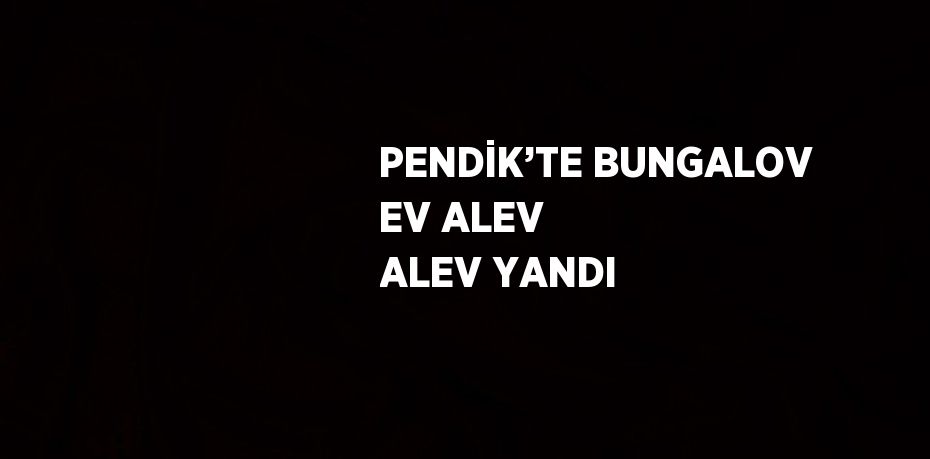 PENDİK’TE BUNGALOV EV ALEV ALEV YANDI