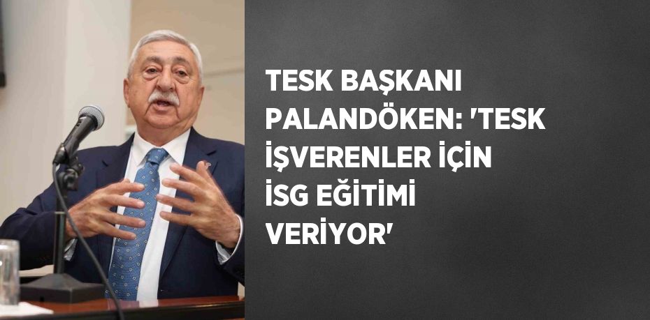 TESK BAŞKANI PALANDÖKEN: 'TESK İŞVERENLER İÇİN İSG EĞİTİMİ VERİYOR'