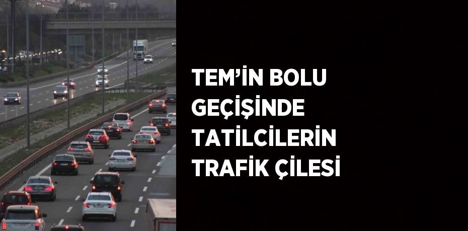 TEM’İN BOLU GEÇİŞİNDE TATİLCİLERİN TRAFİK ÇİLESİ