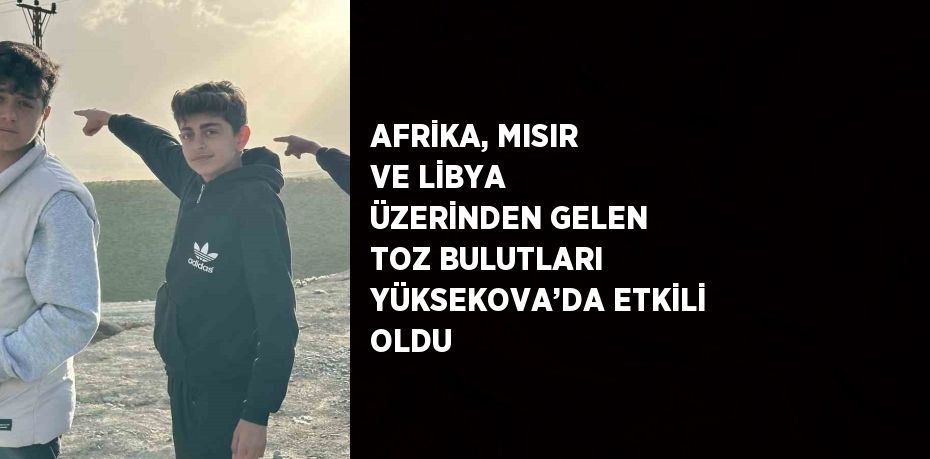 AFRİKA, MISIR VE LİBYA ÜZERİNDEN GELEN TOZ BULUTLARI YÜKSEKOVA’DA ETKİLİ OLDU