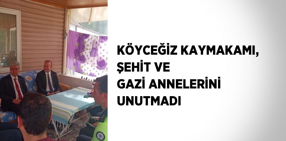 KÖYCEĞİZ KAYMAKAMI, ŞEHİT VE GAZİ ANNELERİNİ UNUTMADI