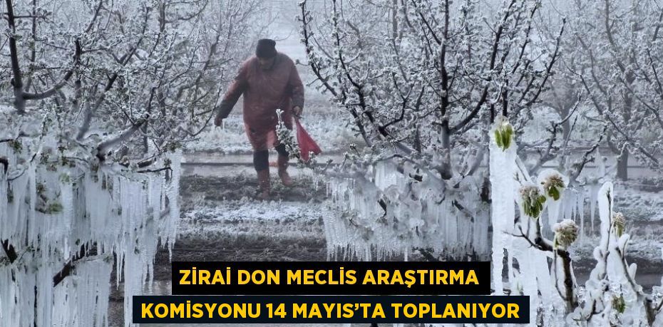 ZİRAİ DON MECLİS ARAŞTIRMA KOMİSYONU 14 MAYIS’TA TOPLANIYOR