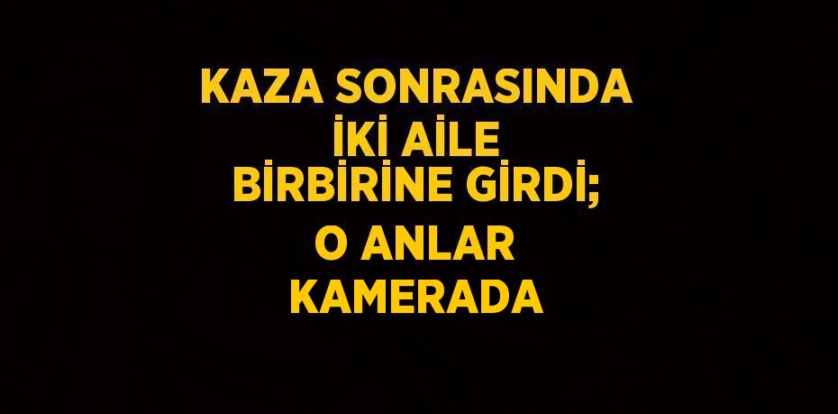 KAZA SONRASINDA İKİ AİLE BİRBİRİNE GİRDİ; O ANLAR KAMERADA