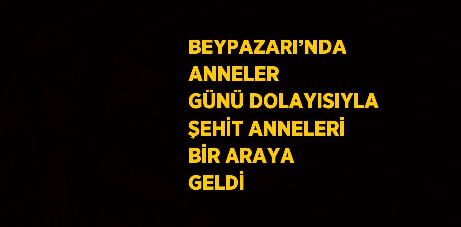 BEYPAZARI’NDA ANNELER GÜNÜ DOLAYISIYLA ŞEHİT ANNELERİ BİR ARAYA GELDİ