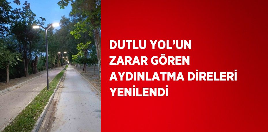 DUTLU YOL’UN ZARAR GÖREN AYDINLATMA DİRELERİ YENİLENDİ