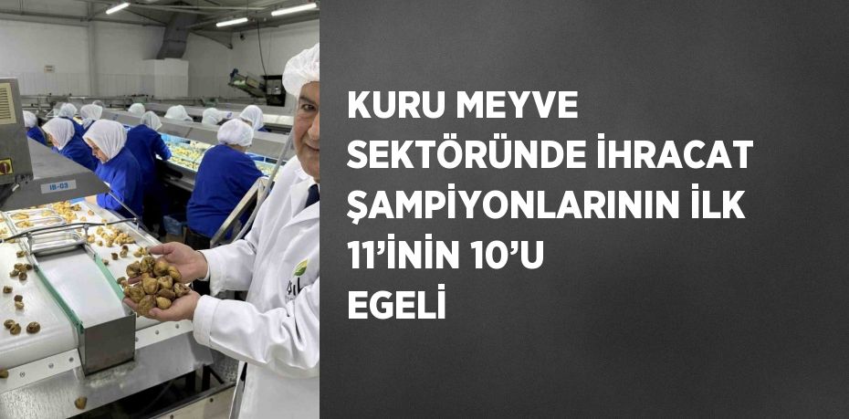 KURU MEYVE SEKTÖRÜNDE İHRACAT ŞAMPİYONLARININ İLK 11’İNİN 10’U EGELİ