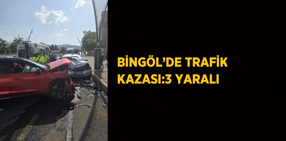 BİNGÖL’DE TRAFİK KAZASI:3 YARALI