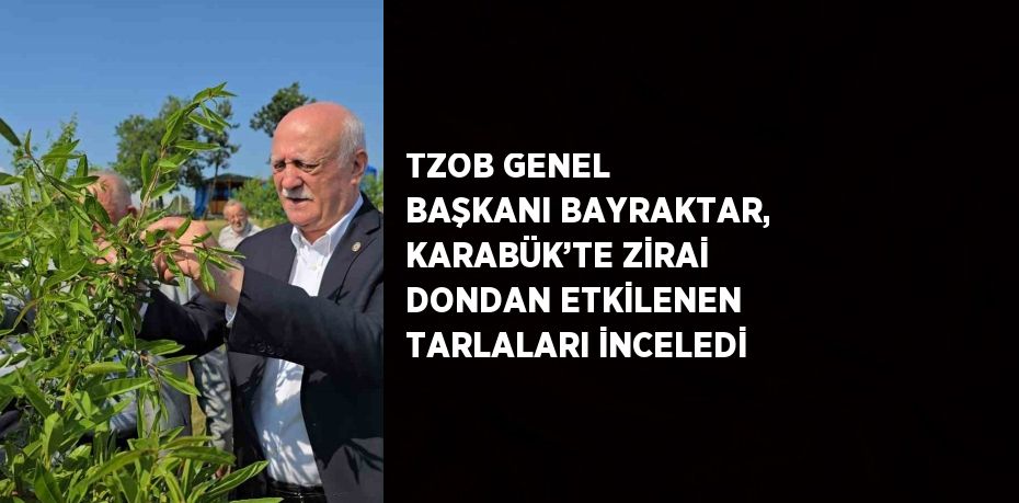 TZOB GENEL BAŞKANI BAYRAKTAR, KARABÜK’TE ZİRAİ DONDAN ETKİLENEN TARLALARI İNCELEDİ