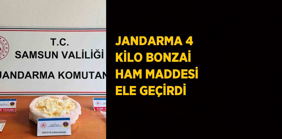 JANDARMA 4 KİLO BONZAİ HAM MADDESİ ELE GEÇİRDİ