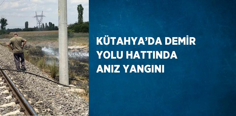 KÜTAHYA’DA DEMİR YOLU HATTINDA ANIZ YANGINI