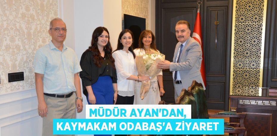 Müdür Ayan'dan, Kaymakam Odabaş'a ziyaret