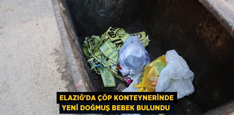 ELAZIĞ’DA ÇÖP KONTEYNERİNDE YENİ DOĞMUŞ BEBEK BULUNDU