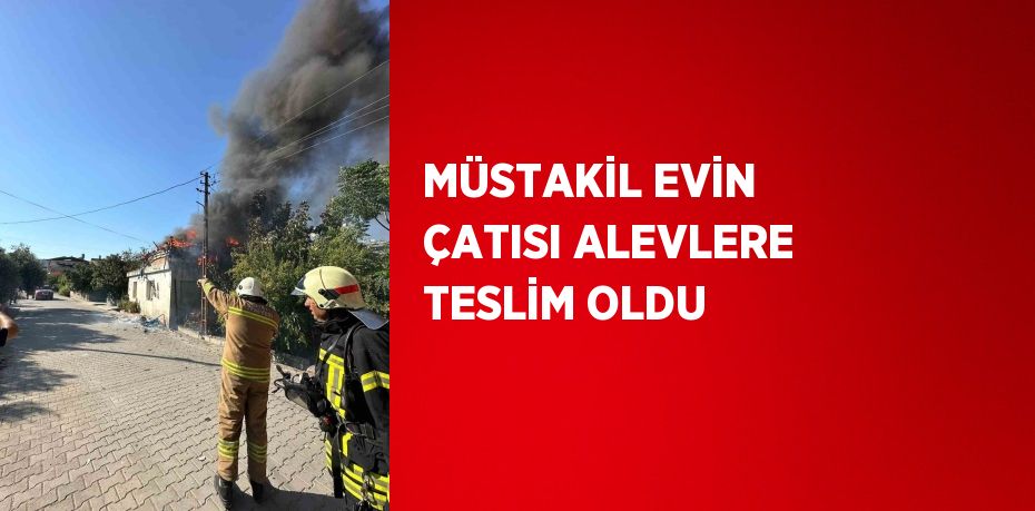 MÜSTAKİL EVİN ÇATISI ALEVLERE TESLİM OLDU