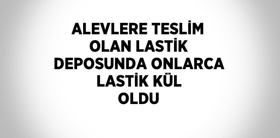 ALEVLERE TESLİM OLAN LASTİK DEPOSUNDA ONLARCA LASTİK KÜL OLDU