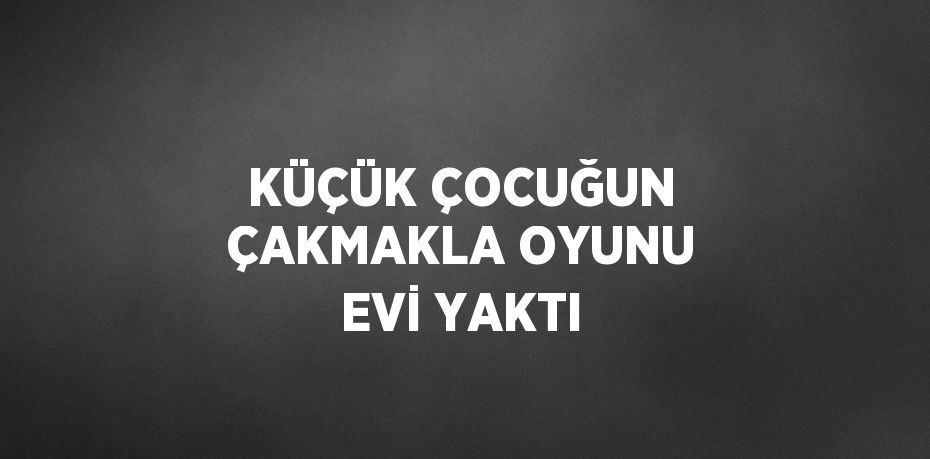 KÜÇÜK ÇOCUĞUN ÇAKMAKLA OYUNU EVİ YAKTI