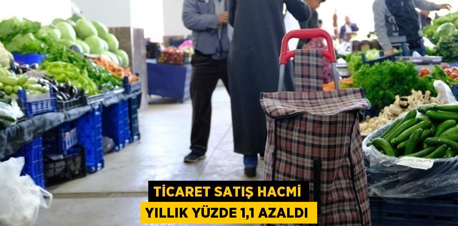 TİCARET SATIŞ HACMİ YILLIK YÜZDE 1,1 AZALDI